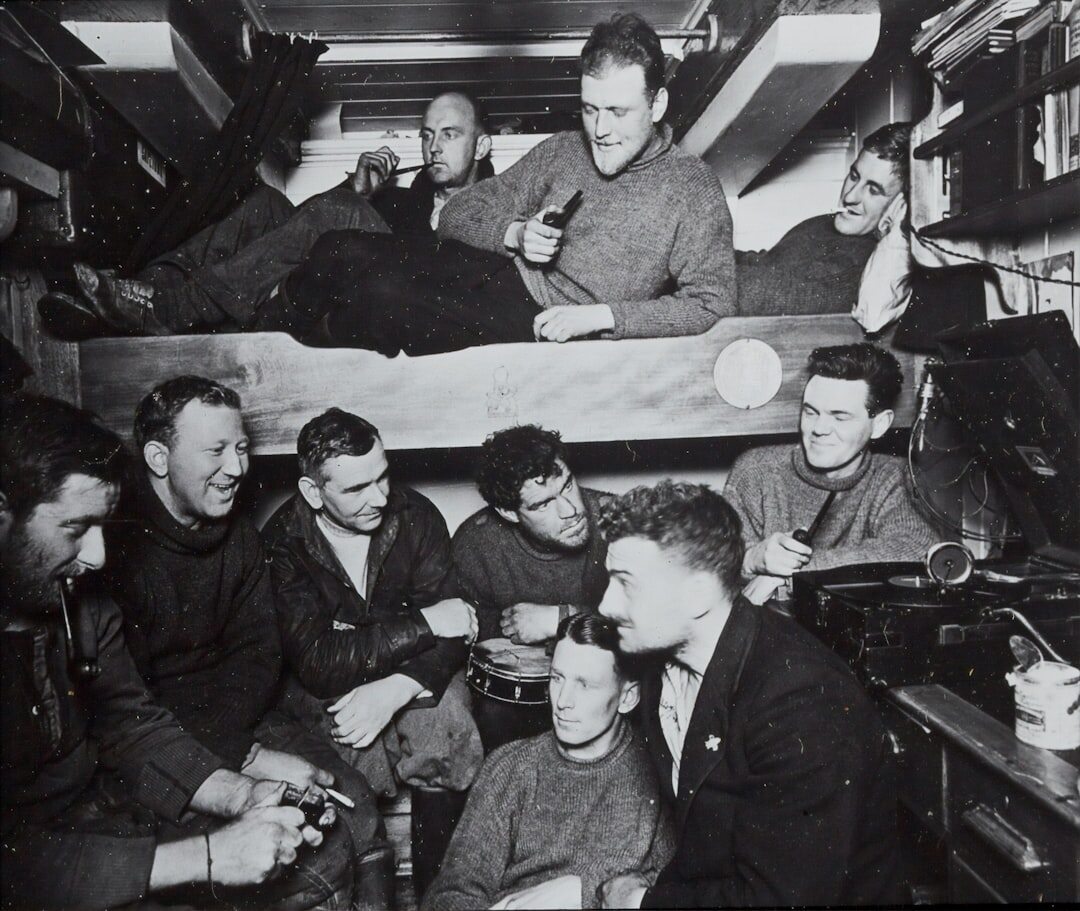 Radio audience listening to broadcast