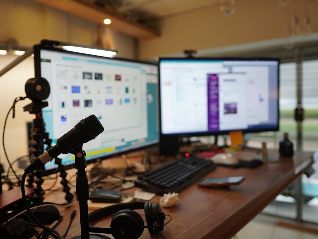 Modern journalism newsroom with journalists at work