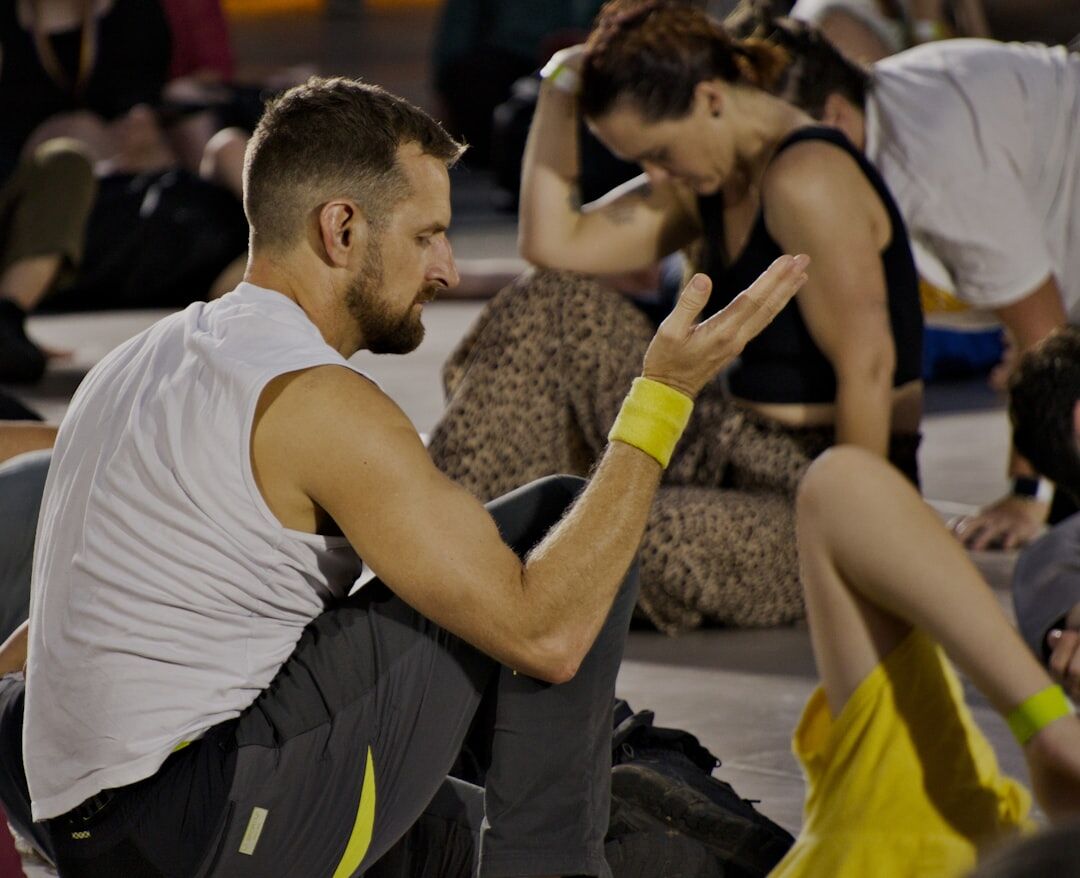 athlete meditating before competition