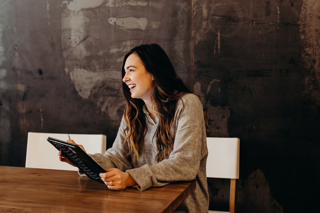 woman checking crypto app